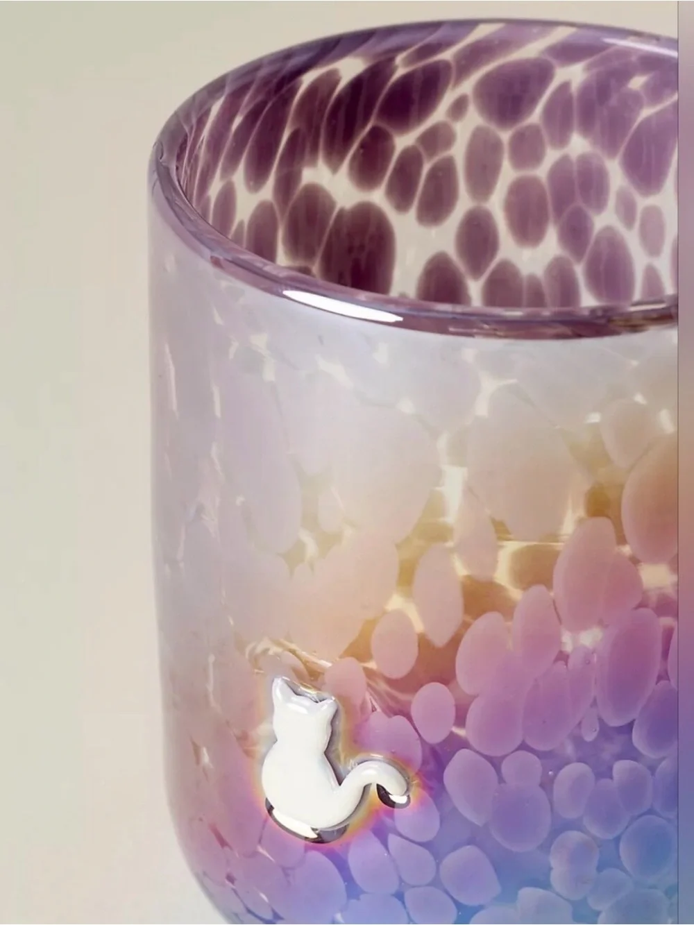 Anthropologie Icon Juice Glass Marquee Icon White Cat New In Box!